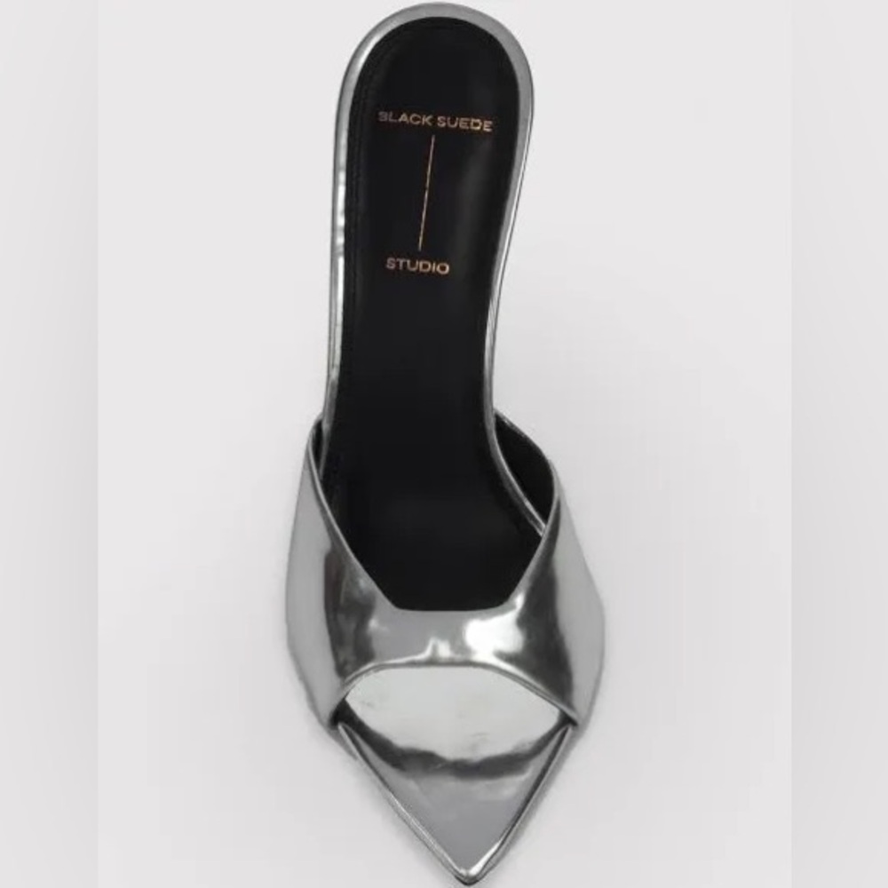 😎 Black Suede Studio Brea 100 heels mirrored silver - Picture 13 of 13